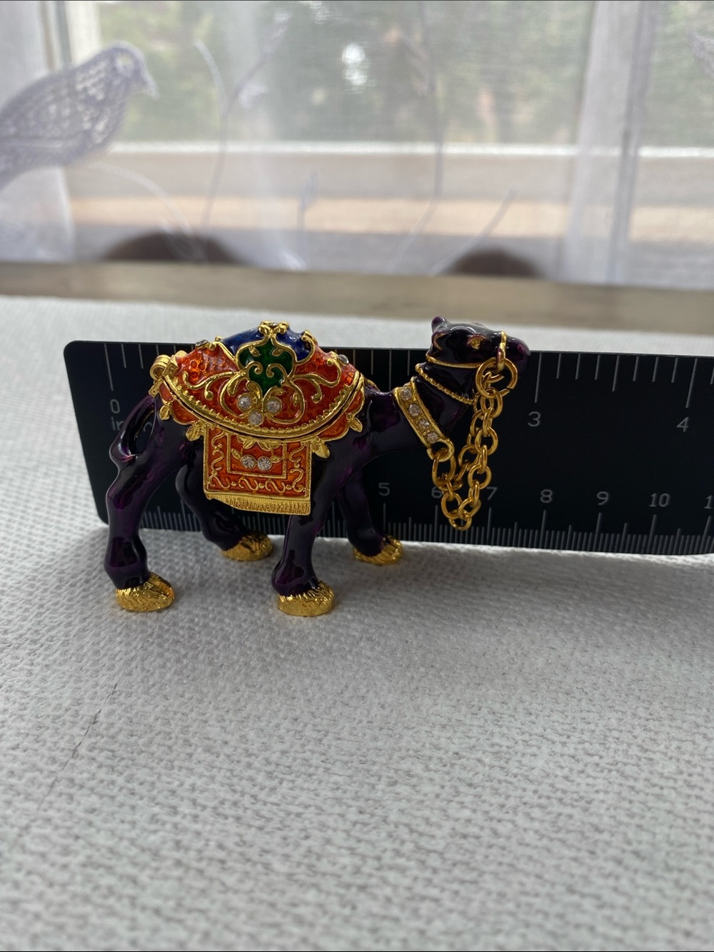 Purple and Gold Camel Figurine Trinket Box - Picture 8 of 9